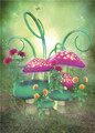 mushroom photo studio background vinyl 5x7ft or 3x5ft small fresh green photography backdrops props jiebj265