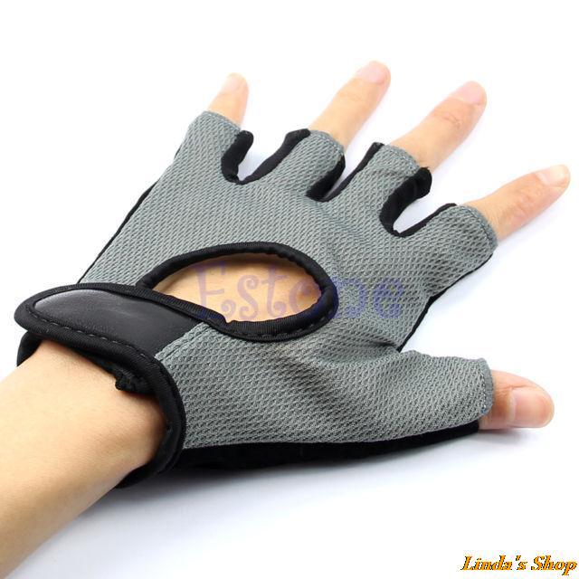 Training Body Building Exercise Gym Weight Lifting Sport Mesh Half Finger Gloves Free Shipping