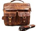 New Men's Business Bags Crazy Horse Leather Briefcase Fashion