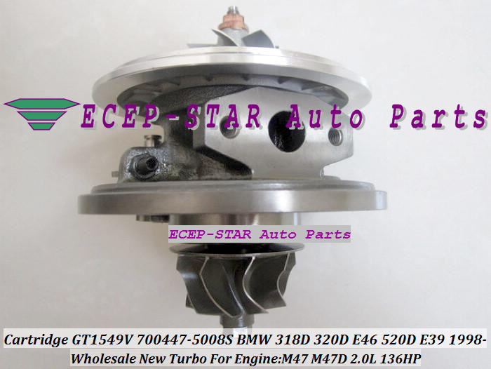 Turbo CHRA Cartridge Turbocharger Core GT1549V 700447-5008S For BMW 318D 320D E46 520D E39 1998- M47 2.0L 136HP
