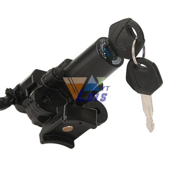 Motorcycle ignition switch +fuel gas cap+ seat lock key set (9)