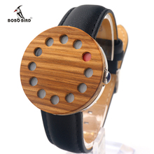 12 Holes Design Wooden Watches Japan Quartz Watches for Men Women With Real Leather Band Wood Wristwatch as Gifts