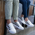 New Men shoes 2016 leather casual shoes couples shoes round head with flat shoes student shoes