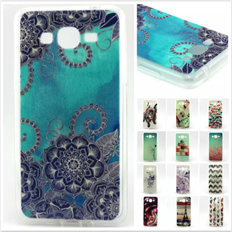 Fashion Pattern design Soft TPU Rubber Case Back Cover Skin Pouch For Samsung Galaxy Grand Prime