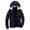 Hooded Thickening Men Winter Plush Collar Men Cotton Padded Jacket European And American Fashion Warm Cotton