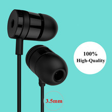 Free shipping Earphone 3 5MM in ear stereo earphone Stereo MIC For MP3 In font b
