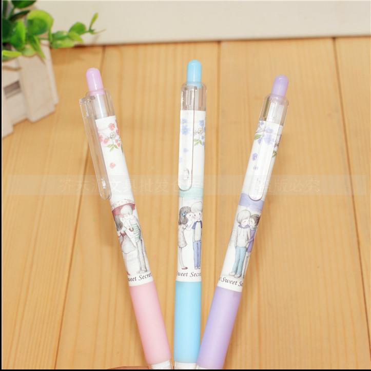 New Arrive Sweet Love Student Write Pen, 0.5 mm Refill Plastic Girl Ballpoint Pen, Good Write Pen Supply, Free Shipping