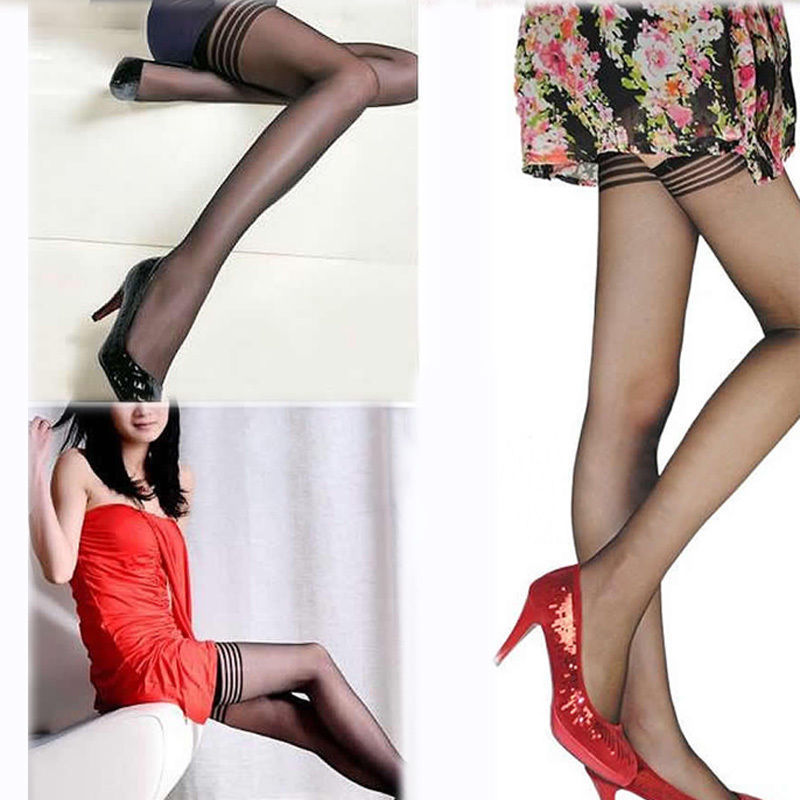 Fashion Women Sexy Lace Top Stay Up Thigh Highs Stockings Tights Black New wholesale price