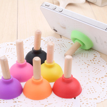 Portable Universal Colorful Mobile phone holder watching movies toilet plug sucker stand for 5s 6 6s