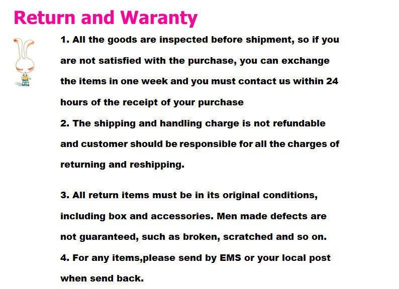 return and warranty