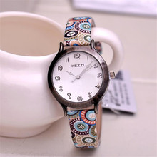 relogios femininos de marca Kezzi Fashion Women Wristwatch Genuine Leather strap Analog Display Quartz Casual Watch k1056