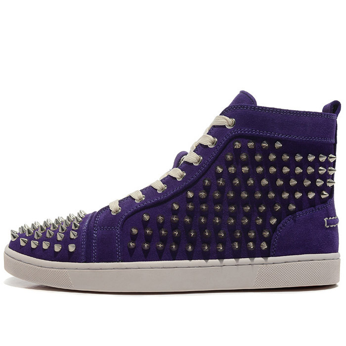 red bottom flats with spikes