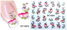 60Sheets XF1061 XF1120 Nail Art Water Tranfer Sticker Nails Beauty Wraps Foil Polish Decals Temporary Tattoos