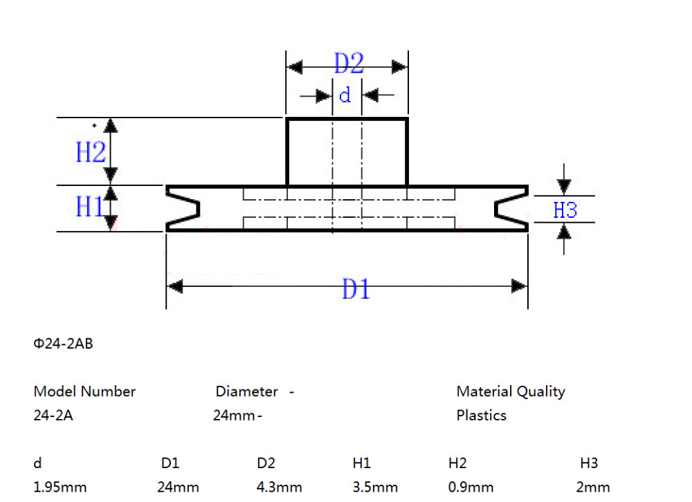 Description Picture 3 of item10pcs K083B 24-2A Plastic Belt Wheel Driving Gear DIY Toys Parts Sell At A Loss USA Belarus Ukraine