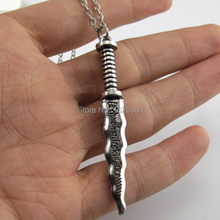 New SNOW WHITE ONCE UPON A TIME Silver Statement Necklace Rimoltstiltskin Rumple Dagger Necklace Cosplay Fan