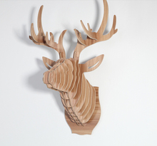 Full Size Wooden Deer Head Wall Art