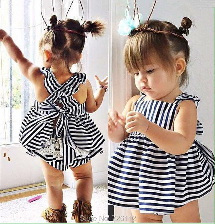2018 Wholesale 2017 Summer Baby Girls Dress Briefs Suit Cute Baby