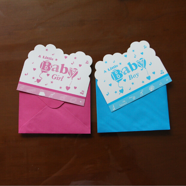 wholesale cards and envelopes little baby design invitation card for