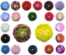 Shining Crystal Flower Hair Clips,Women Girls Head Flower Headwear Hair Accessories Party Gift