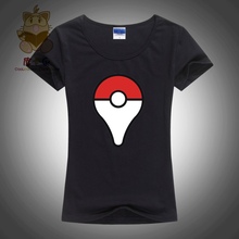 hot anime / mobile game Pokemon GO location logo tee shirt for girl. game lover’s tee shirt ac127-g