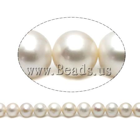 Free shipping!!!Round Cultured Freshwater Pearl Beads,Gift, natural, white, AA Grade, 11-12mm, Hole:Approx 0.8mm