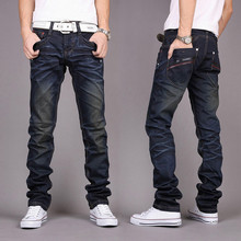 2916 men’s jeans nostalgic crushed restoring ancient ways of cultivate one’s morality cowboy pants blue-black