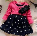 new fashion 100 Cotton Baby girl christmas dresses clothes Kids Children s Lovely princess Two Tones
