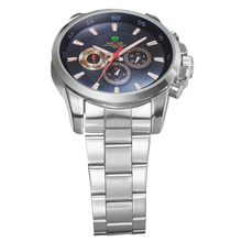 Original Brand WEIDE Date Day 24 Hour Display Multi Function Full Steel Fashion Mens Sports Watch
