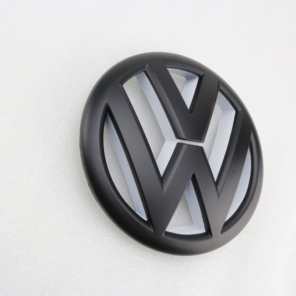 MattBlackWhiteFrontGrilleVWEmblemBadgeReplacementFor