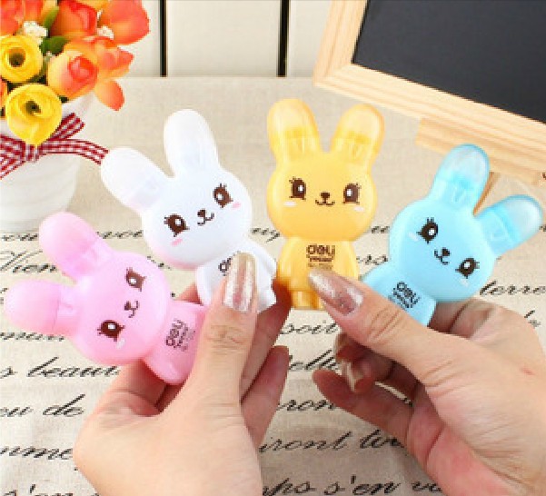Free shipping/Hot NEW cute Rabbit design DIY Multifunction correction tape + eraser/Lovely correction tapes/wholesale