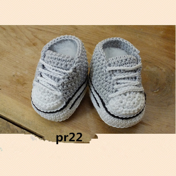 Crochet Baby Sneakers, Newborn Crochet Shoes, Infant Crochet Booties 