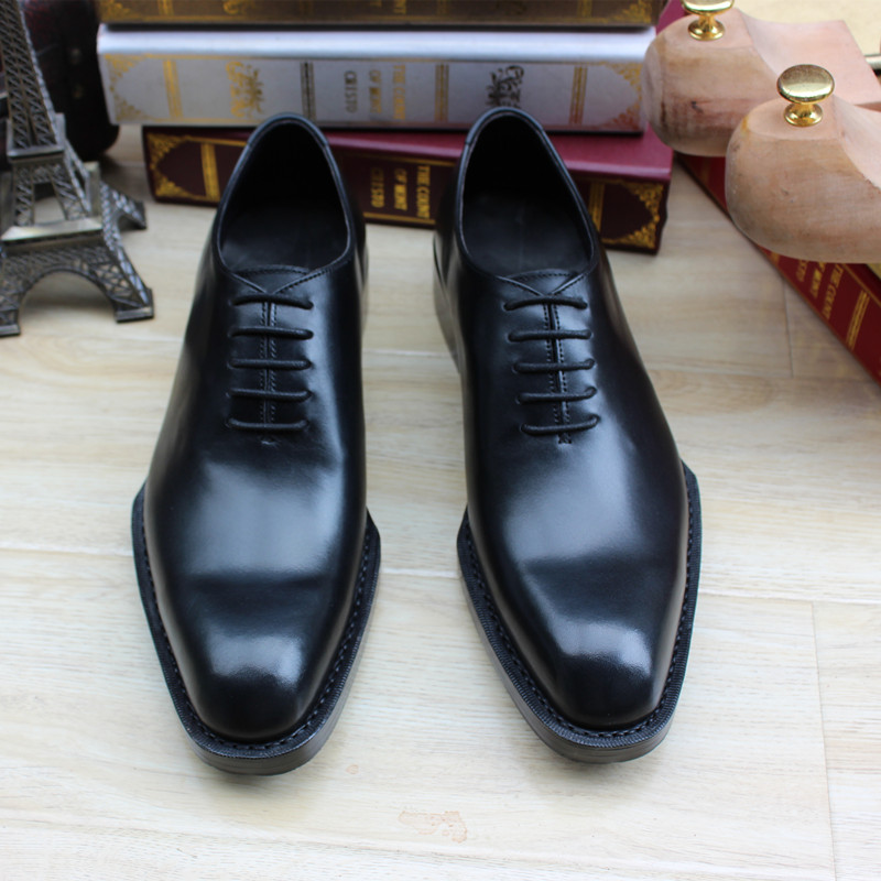 0 : Buy Luxury custom thick leather soled dress shoes for men black mens oxford ...