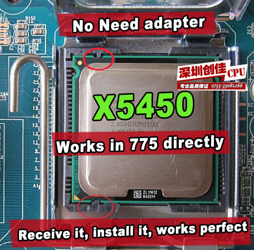 Intel xeon x5450 cpu 3.0  / 12  / 1333  lga775    core 2 quad q9650   lga775     