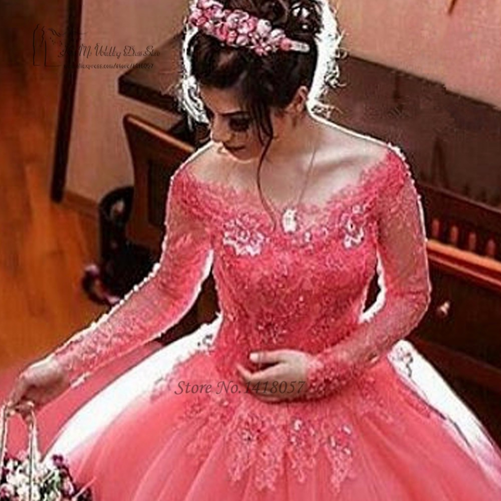 pink wedding frock