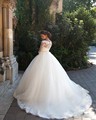 Vintage Lace Wedding Dress Millanova 2016 Bateau Half Sleeves Pearls Tulle Wedding Gowns Cheap Bridal Robe