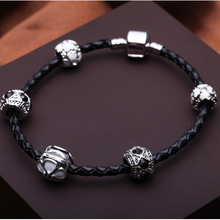 NEW FASHION 925 Silver Charm Fit Pandora Bracelet Leather for Women Fashion Imitation Jewelry PS3165
