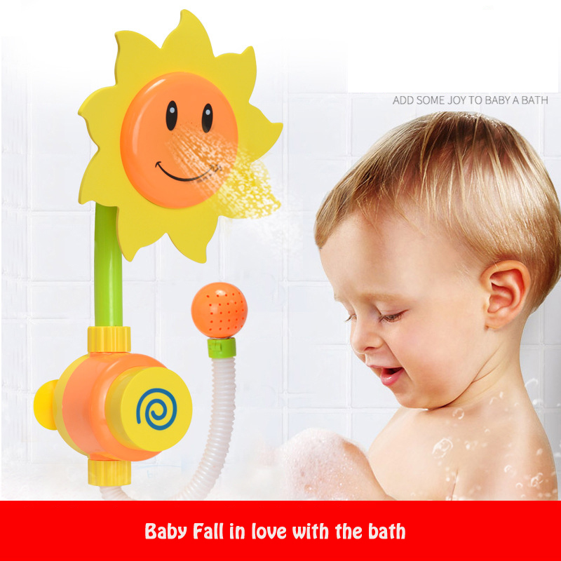 Baby Bath Toys Sunflower Shower Faucet Bath Toy Water Spraying Tool Bath Toys For Children Gift