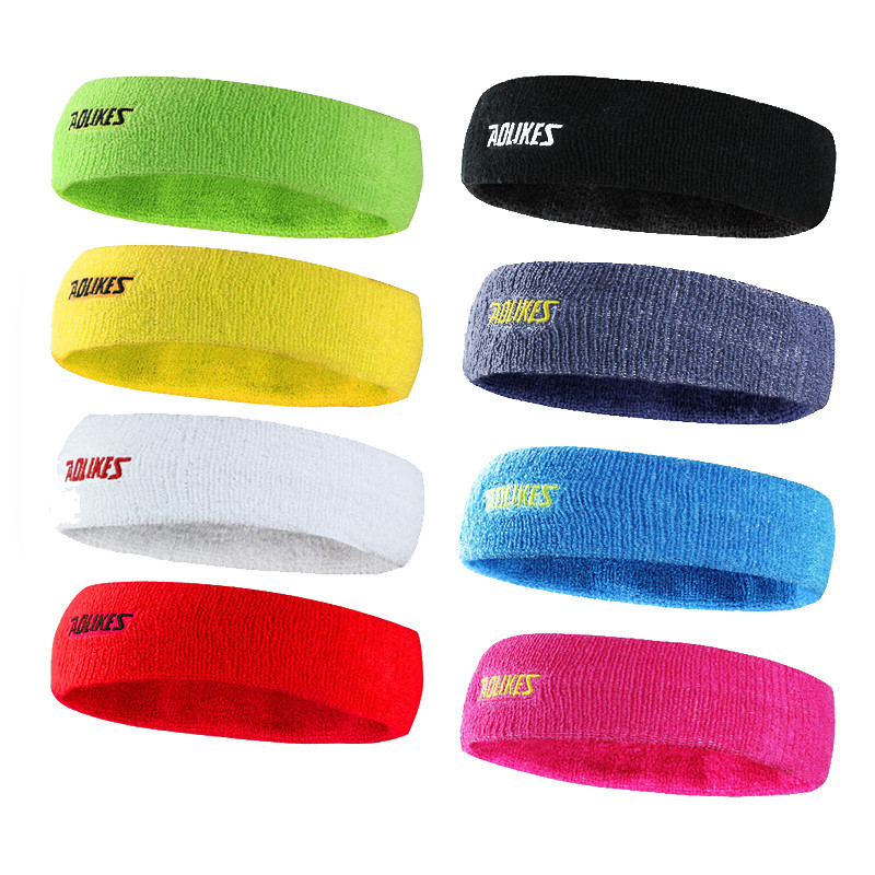 Description Picture 5 of item1/2PCS High Quality Sweat Headband Men Sweatband Women Yoga Hair Bands Cotton Head Sweat Bands Sports Running Outdoor Safety HOT