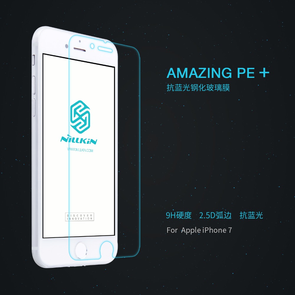 NILLKIN For font b Apple b font iPhone 7 Amazing PE Nanometer Anti Explosion Tempered Glass