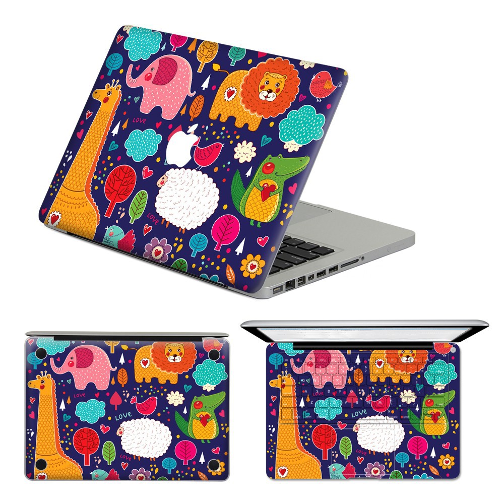 Laptop Sticker Zoo Pattern Removable Sticker Vinyl Decal for Macbook