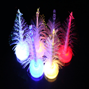 Цветочный многоцветный оптическое волокно рождественская елка ночь из светодиодов украшения орнамент