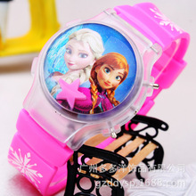 3D Cartoon Elsa Anna Children Digital Watch Girls Kids Boys Sports Watches Student Led Light Clamshell Clock Wristwatch