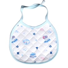 1 pc 2015 Infant baby cotton white bottom printing soft waterproof bibs keeping baby’s neck clean slobber towel free shipping