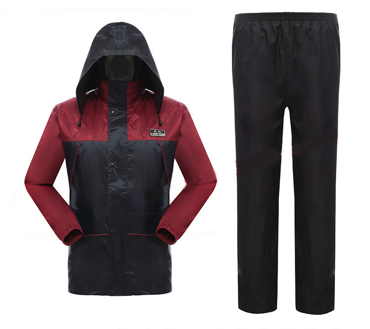 Women Men Raincoat Pants Set 14