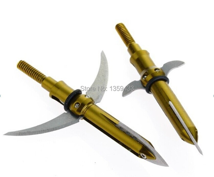 Free shipping Special offer 5pcs archery arrowhead Yellow hunting broadhead archery bows and arrows for compound