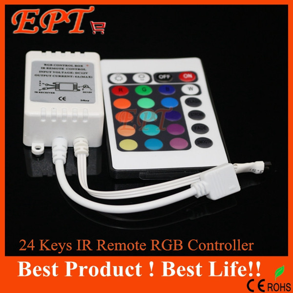 1PC Free shipping DC12V 24 Keys IR Remote RGB Controller for SMD3528 5050 5730 5630 3014