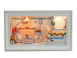 Boneka Kayu Furniture Puzzle Bangunan Model Miniatur Boneka Rumah Boneka Kayu Furniture Puzzle Bangunan Model Miniatur Boneka Rumah