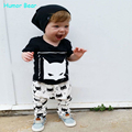 Humor Bear 2016 New style summer Baby Clothing Sets Boy Cotton cartoon Short Sleeve 2pcs Baby