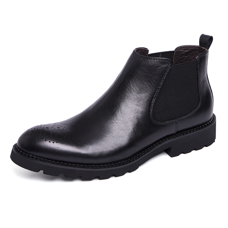 business casual black boots