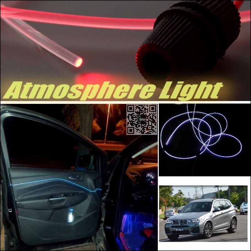 Car Atmosphere Light Fiber Optic Band For BMW X3 Interior Refit No Dizzling Cab Inside DIY Air light